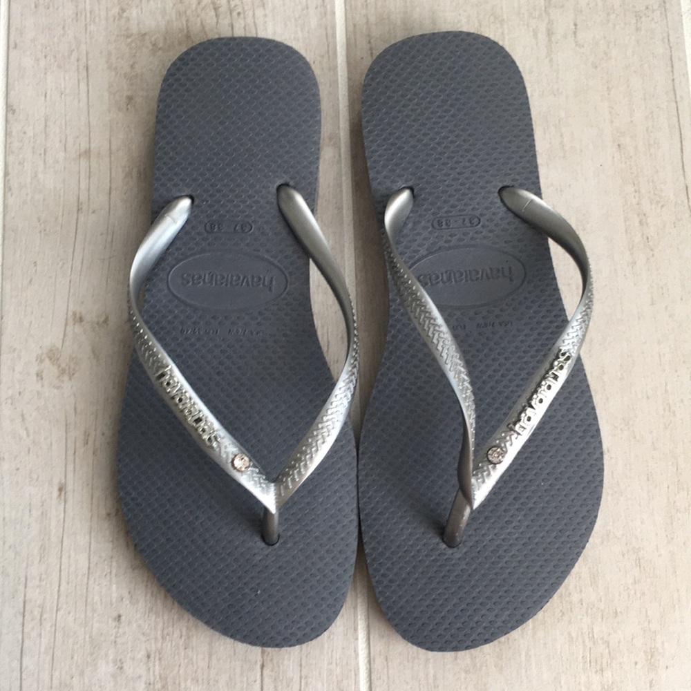 NWOT Havaianas Slim Swarovski Crystal Flip Flop